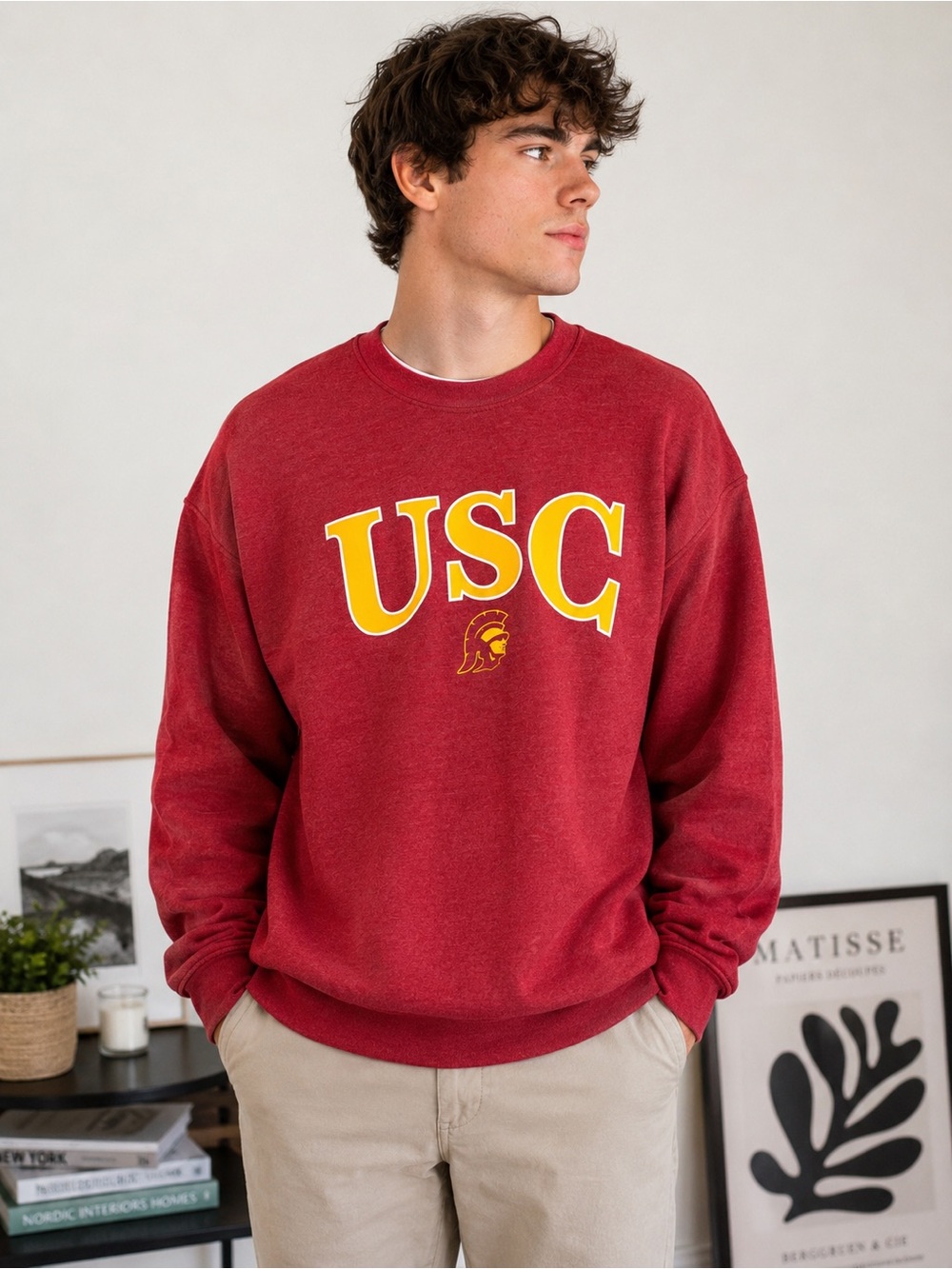 USC Trojans Red Crewneck Sweatshirt XL Collegiate University Southern California